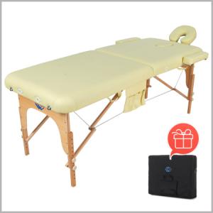 Фото - Массажный стол складной MED-MOS JF-AY01 2-х секционный, деревянная рама