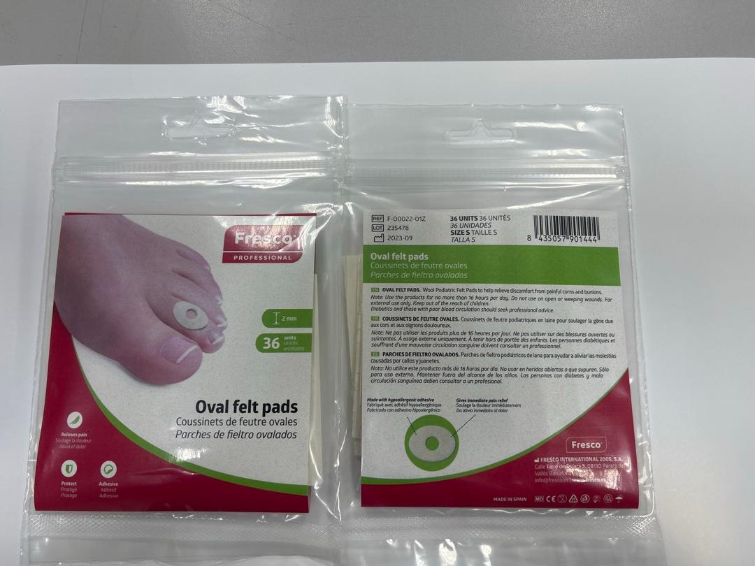 Фото - Пластырь - разгрузка Fresco Oval felt pads - овал, 50% шерсть (36 шт) РУ0