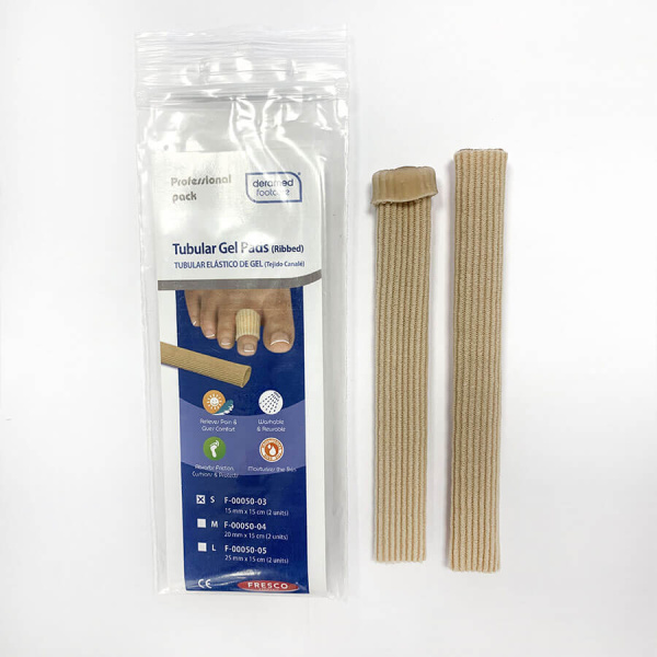 Ткане-гелевая трубочка - Ребристый материал Fresco Deramed Tubular Gel Pads (Ribbed) (S 15см x 15mm (F-00050-03Z))
