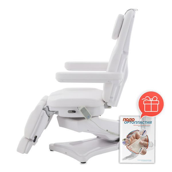 Фото - Педикюрное кресло электрическое MED-MOS ММКП-3 (КО-195DP) с ножной педалью и пультом управления (Массажное кресло)