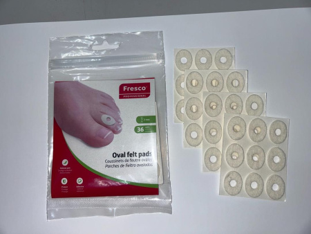 Пластырь - разгрузка Fresco Oval felt pads - овал, 50% шерсть (36 шт) РУ0 (S F-00022-01Z)