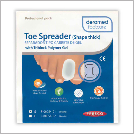 Разделитель пальцев толстый Fresco Deramed Toe Spreader (Shape thick) 4шт в упак. (S (F-00054-01Z))