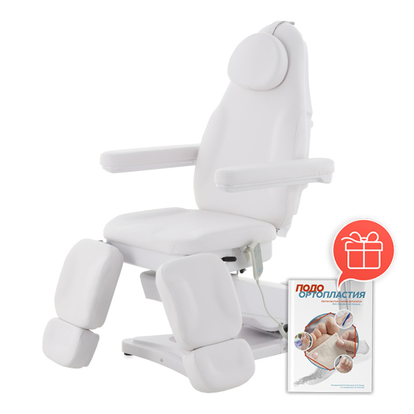 Фото - Педикюрное кресло электрическое MED-MOS ММКП-3 (КО-195DP) с ножной педалью и пультом управления (Массажное кресло)
