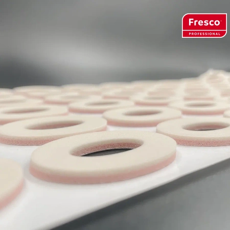 Фото - Пластырь-разгрузка в форме овала FRESCO BUNION CUSHIONS, на двухслойной пенолатексной основе, розовый-бежевый РУ0