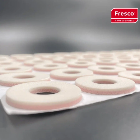 Фото - Пластырь-разгрузка в форме овала FRESCO BUNION CUSHIONS, на двухслойной пенолатексной основе, розовый-бежевый РУ0