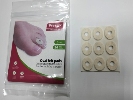Пластырь - разгрузка Fresco Oval felt pads - овал, 50% шерсть (36 шт) РУ0 (S F-00022-01Z)