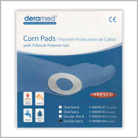 Мозольные подушечки - круглые Fresco Deramed Corn Pads Round (L, 6 шт. (F-00049-04Z))